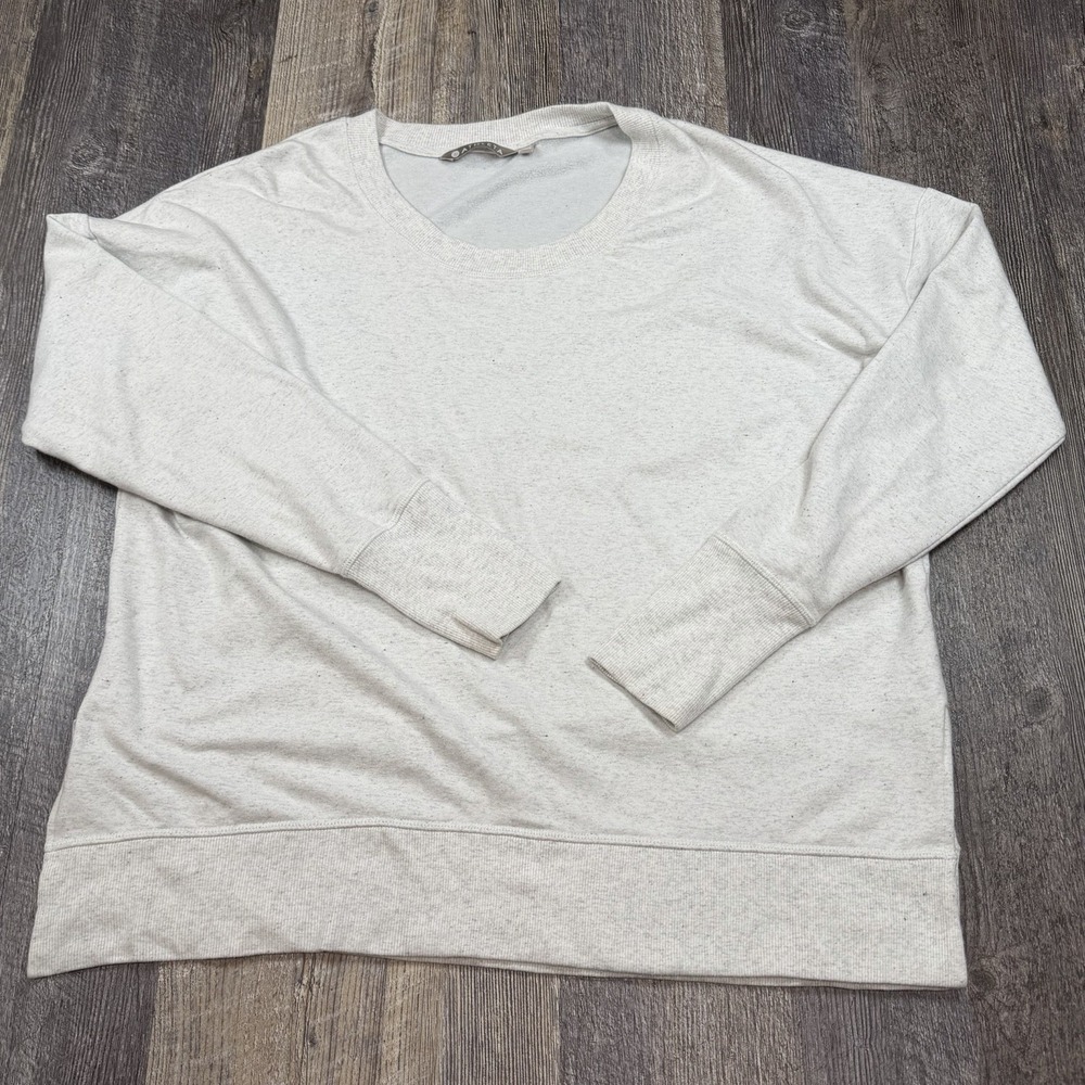 Athleta Coaster‎ Luxe Recovery Sweatshirt Womens XL Gray Modal Fleece Thumbholes